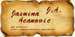 Jasmina Acamović vizit kartica